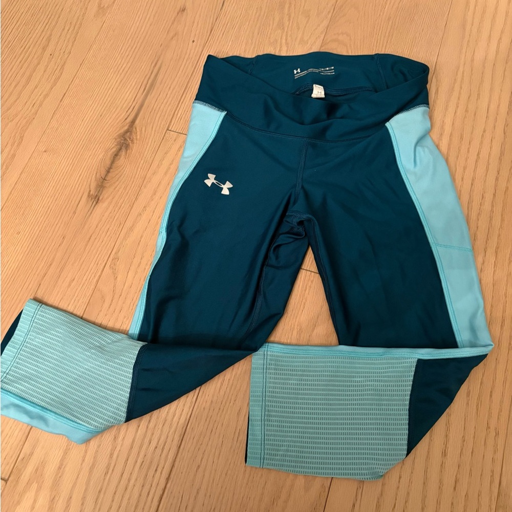 Under Armour Kids' Dark Teal and Light Blue Leggings